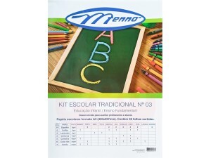 Bloco KIT Escolar Nº3 A3 38fls - Menno