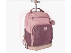 Mochila Escolar Crinkle com Carrinho Rose – Pack n' Go